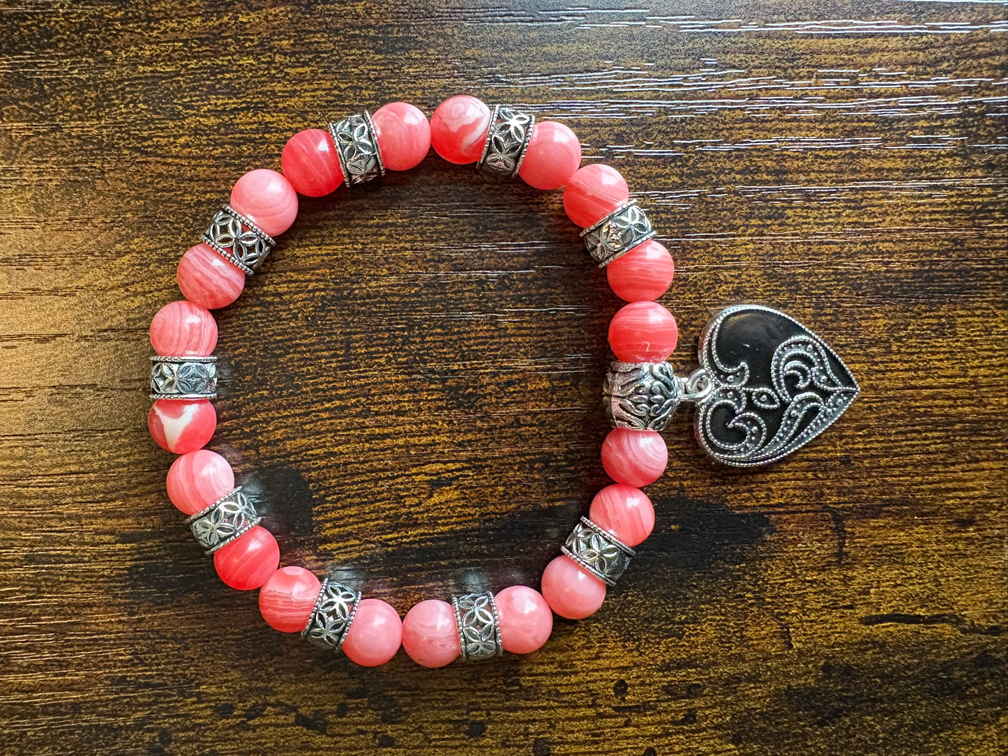 Rose Nocturne: Rhodonite rose