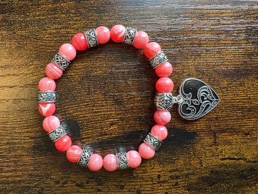 Rose Nocturne: Rhodonite rose