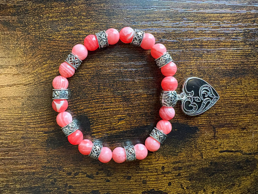 Rose Nocturne: Rhodonite rose
